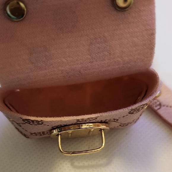 Mini Pink Patterned Keychain Bag - Picture 5 of 8